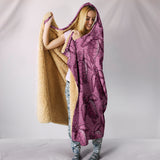 Turtle Swirl Hooded Blanket - Mauve