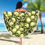 Skull Pile Beach Blanket - Gold