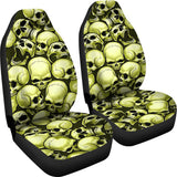 Skull Pile Car Seat Covers - Gold