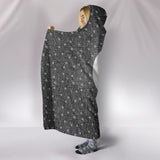 Bitcoin Circuit Board Hooded Blanket - Gray
