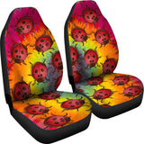 Lady Bug Swirl Car Seat Covers - Tie Dye