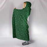 Bitcoin Circuit Board Hooded Blanket - Green