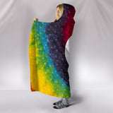 Bitcoin Circuit Board Hooded Blanket - Tie Dye