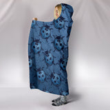 Lady Bug Swirl Hooded Blanket - Blue