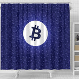 Bitcoin Circuit Board Shower Curtain - Purple
