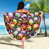 Skull Pile Beach Blanket - Tie Dye