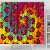 Lady Bug Swirl Shower Curtain - Tie Dye