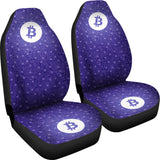 Bitcoin Circuit Board Car Seat Covers - Purple