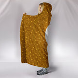 Bitcoin Circuit Board Hooded Blanket - Orange