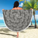 Turtle Swirl Beach Blanket - Gray