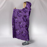 Lady Bug Swirl Hooded Blanket - Purple