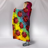 Lady Bug Swirl Hooded Blanket - Tie Dye