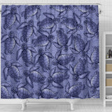 Turtle Swirl Shower Curtain - Purple
