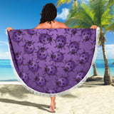 Lady Bug Swirl Beach Blanket - Purple