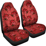 Lady Bug Swirl Car Seat Covers - Red