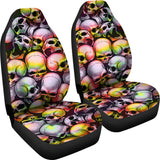 Skull Pile Car Seat Covers - Tie Dye