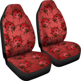 Lady Bug Swirl Car Seat Covers - Red