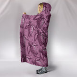 Turtle Swirl Hooded Blanket - Mauve