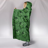 Lady Bug Swirl Hooded Blanket - Green