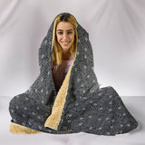 Bitcoin Circuit Board Hooded Blanket - Gray