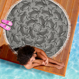 Turtle Swirl Beach Blanket - Gray