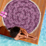 Turtle Swirl Beach Blanket - Mauve