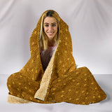 Bitcoin Circuit Board Hooded Blanket - Orange