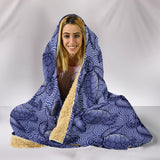 Turtle Swirl Hooded Blanket - Purple