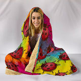 Lady Bug Swirl Hooded Blanket - Tie Dye