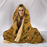 Lady Bug Swirl Hooded Blanket - Orange