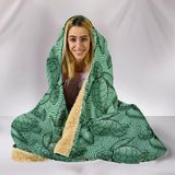 Turtle Swirl Hooded Blanket - Green