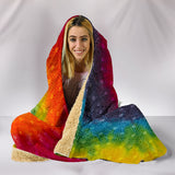 Bitcoin Circuit Board Hooded Blanket - Tie Dye