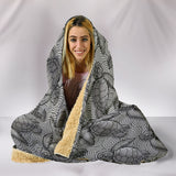 Turtle Swirl Hooded Blanket - Gray