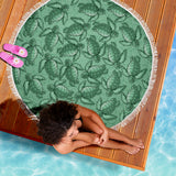 Turtle Swirl Beach Blanket - Green