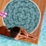 Turtle Swirl Beach Blanket - Teal