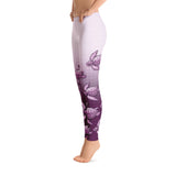Turtle Fade Women's Leggings - Mauve/White