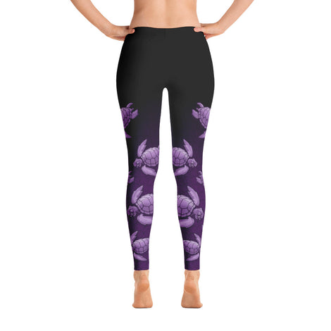 Turtle Fade Women's Leggings - Purple/Black