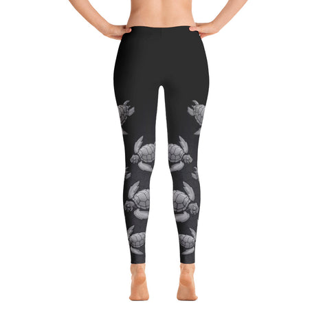 Turtle Fade Women's Leggings - Gray/Black