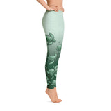 Turtle Fade Women's Leggings - Green/White