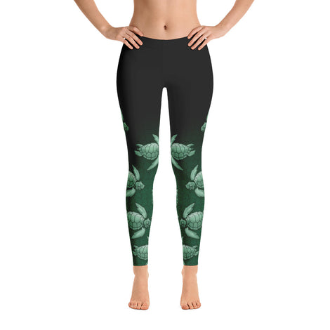 Turtle Fade Women's Leggings - Green/Black