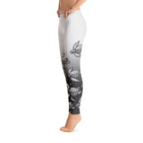 Turtle Fade Women's Leggings - Gray/White