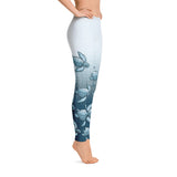 Turtle Fade Women's Leggings - Teal/White