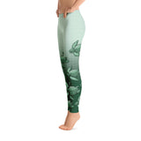 Turtle Fade Women's Leggings - Green/White