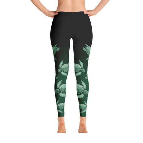 Turtle Fade Women's Leggings - Green/Black